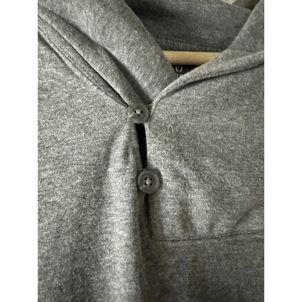 Polo Ralph Lauren Shawl‎ Collar Button Neck Long Sleeve Pullover Shirt Gray XL - Picture 4 of 8